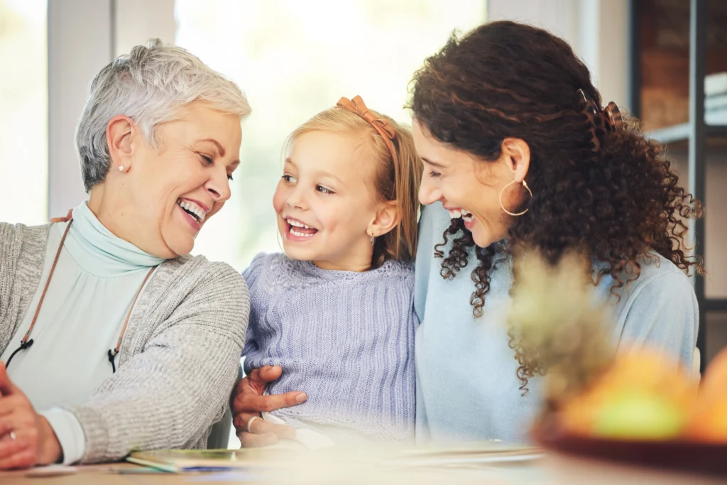 Multi-generational family enjoying financial stability through long-term wealth management strategies.